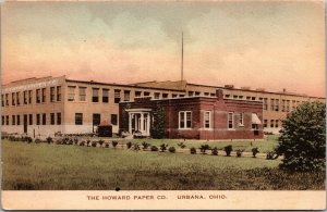 Hand Colored Postcard The Howard Paper Company in Urbana, Ohio~132464