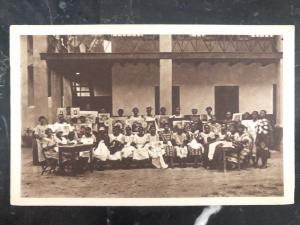 Mint Nigeria RPPC Postcard Africa Mission opening young Christian girls