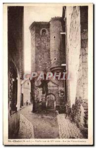 Old Postcard Cholet Old tower Street of Old Granary