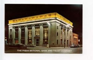 Piqua OH Street View Old Cars Vintage Store Fronts Postcard