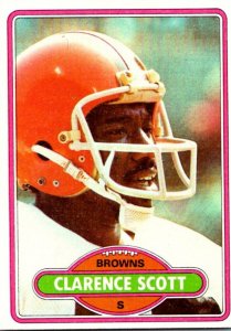 1980 Topps Football Card Clarence Scott S Cleveland Browns sun0410