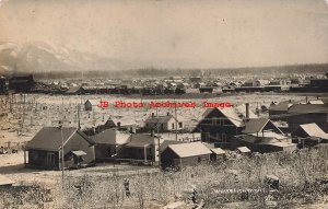 MT, Whitefish, Montana, RPPC, Bird's Eye Panorama View, D.E.T. Photo 1912