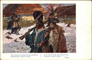 Poland Polish Military Uniform Gun Bayonet KOSSAK 1902 - c1910 Postcard