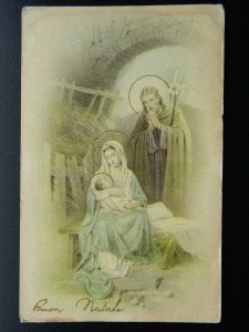 Religion Italy NATIVITY Scene BUON NATALE Merry Christmas - Old Postcard