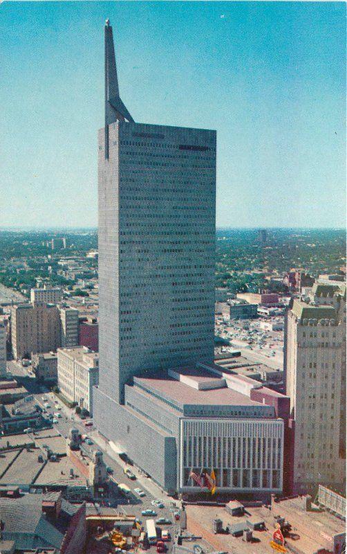 Aerial View DALLAS TEXAS 1950s Republic National Bank Building Crocker 3036