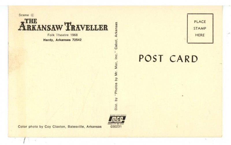 AR - Hardy. The Arkansas Traveller Folk Theatre, 1968