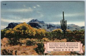 1941 Superstition Mountain, AZ Feared by Pima & Maricopa Indians Apache PC A247