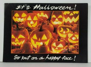 Halloween JOL Put on A Happy Face Hallmark Postcard P17