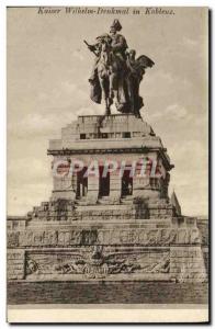 Old Postcard Kaiser Wilhelm Denkmal in Koblenz