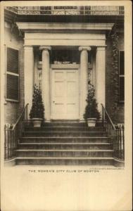 Boston MA Women's City Club Doorway c1920s Postcard