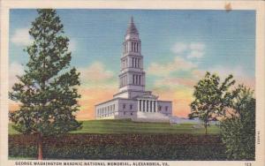 Virginia Alexandria George Washington Masonic National Memorial Curteich