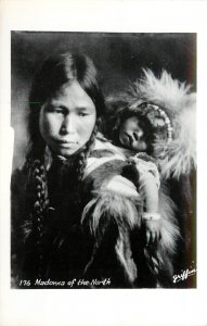 RPPC Madonna of the North Native American Woman & Baby, Prob. Alaska Griffin 176
