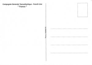 France French Line Ship Unused 
