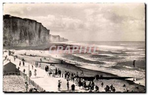 Ault Onival Old Postcard The beach view from the terrace