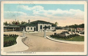 MORRISTOWN NJ RAILROAD STATION RAILWAY TRAIN DEPOT ANTIQUE POSTCARD