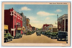 1950 Drugstore, Appleton Inn, Cars, Main Street Waterville Maine ME Postcard 