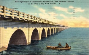 Florida Keys Fishing Along New Highway Built Over Old Florida East Coast Rail...