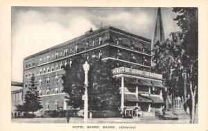 BARRE, VT  Vermont           HOTEL BARRE          Black & White Postcard