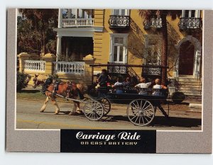 Postcard Carriage Ride On East Battery, Charleston, South Carolina
