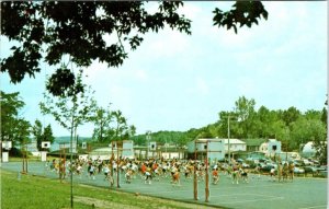 Angola, IN Indiana  HOOSIER BASKETBALL CAMP  ca1960's Youth Sports Postcard