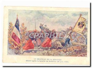 the flag of the 2nd Zouaves decorated after the Battle of Solferino (24 June ...