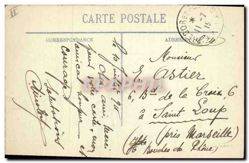 Old Postcard Army Crime Reims Rue de Talleyrand houses Gonet and Belvoye bomb...