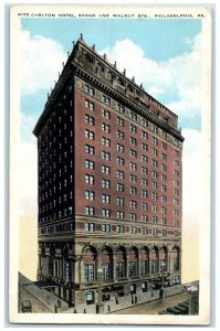 1924 Ritz Carlton Hotel Broad Walnut Sts Philadelphia Pennsylvania PA Postcard