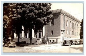 c1940's Christian Church Angola Indiana IN RPPC Photo Unposted Vintage Postcard