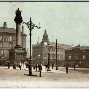 c1904 Sheffield UK Moorhead Crimean War Memorial Public Benefit Boot Co Postcard