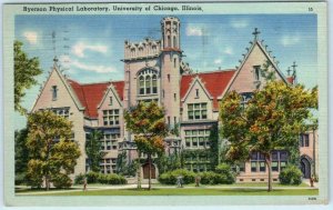 UNIVERSITY OF CHICAGO, Illinois IL ~ RYERSON PHYSICAL LABORATORY 1944 Postcard