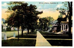 Postcard HOUSE SCENE Kankakee Illinois IL AS7186