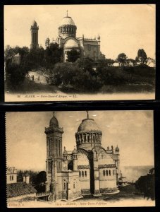 Algeria Alger 2 Postcards of Notre Dame d'Afrique Church