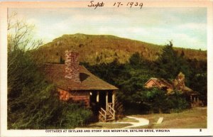 Cottages Skyland Stony Nan Nountain Skyline Dr Virginia VA Postcard VTG UNP  