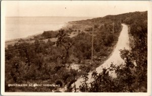 RPPC Burtness Scenic Highway, North Dakota Vintage Postcard C32