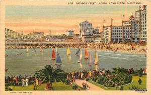 1940's LONG BEACH, CALIFORNIA Rainbow Fleet Western postcard 2895