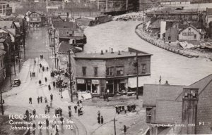 Pennsylvania Johnstown Flood Waters At Conemaugh and Walnut Streets 18 March ...