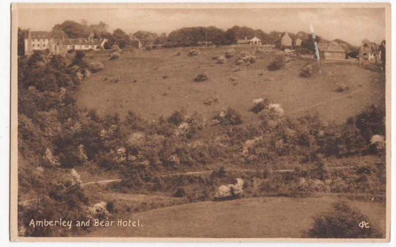 Gloucestershire; Amberley & Bear Hotel PPC, Unused, By Walter Collins, c 1920's