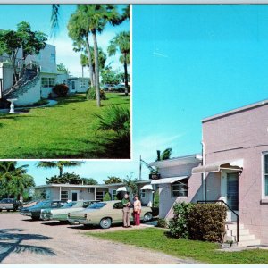 c1960s Fort Pierce, FL Oceanaire Lodge Motel Chrome Photo Pink Bldg. Backus A144
