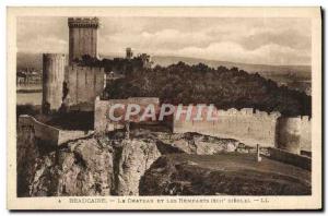 Old Postcard Beaucaire Le Chateau And Ramparts