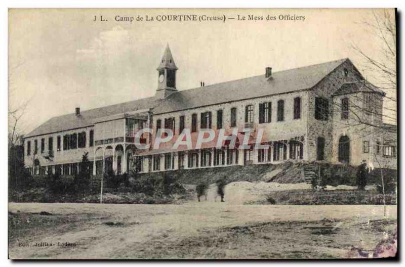 Old Postcard Camp of Courtine The Army Officers Mess