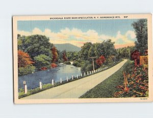 Postcard Sacandaga River, Adirondack Mountains, New York