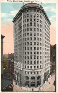 Vintage Postcard Turks Head Building Historic Landmark Providence Rhode Island