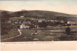 Postcard Sunset Twilight Santa Cruz Parks Catskill Mtns NY