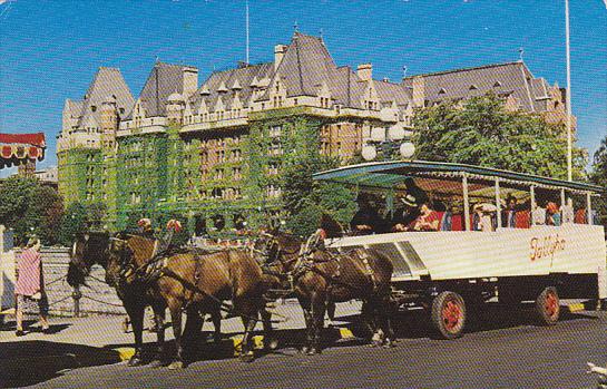 Horse and Carriage Sight Seeing Tally-Ho Empress Hotel Victoria British Columbia