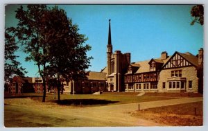 Huron College Residence, London Ontario Canada, Vintage Chrome Postcard