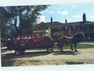 Unused Pre-1980 HORSE-DRAWN WAGON RIDES AT FAMOUS HOME Manchester VT d0545@