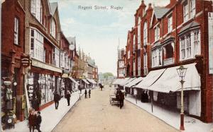 Regent Street Rubgy Warwickshire UK Postcard D88