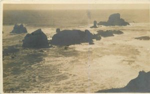 c1910 Cannon Beach Oregon Eola Rocks RPPC Photo Postcard 6474