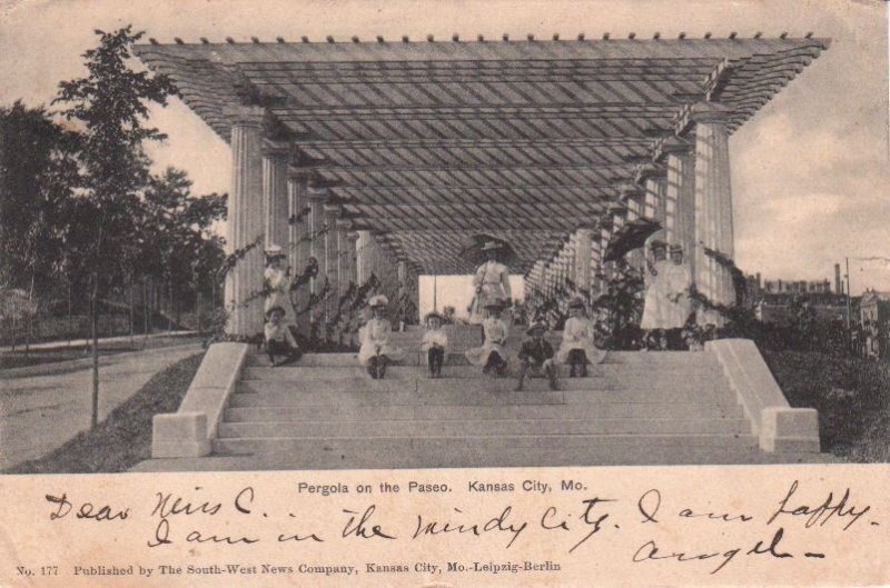 Postcard Pergola on Paseo Kansas City MO