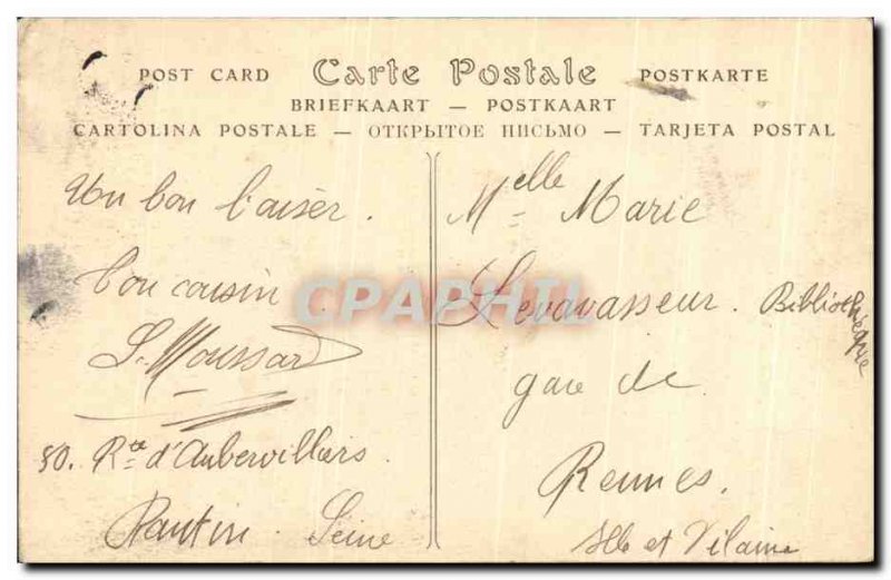 Old Postcard La Cite Paris Panorama View from the Louvre